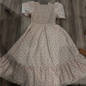 Floral Puff Sleeve Maxi Dress